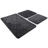 Set mat set (3-delig) antraciet