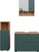 Vicco Meuble de salle de bain Irma, Chêne vert/doré, 3 pièces