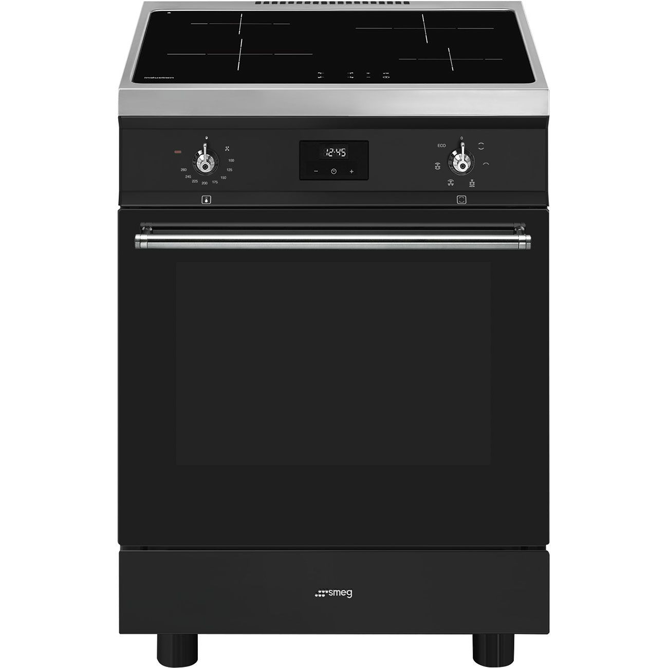 SMEG C6IMMBT2 - Inductiefornuis - 60 cm - Mat Zwart