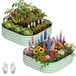 Jardinières surélevées en métal - Jardinières 90 x 90 x 30 cm - Set de 2 - Acier galvanisé - Résistant à la rouille - Bleu