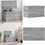 vidaXL Opbergbox 60x35x35 cm bewerkt hout grijs sonoma eikenkleurig