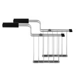 Alessi Toru NE03RA B Set van 2 toasttangen van roestvrij staal 18/10 en thermoplastische hars, zwart