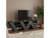 Dmora Meuble TV Dbara - Mélamine - Anthracite 158x35h40 cm