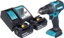 Makita DHP 490 RT accu klopboormachine 18 V 65 Nm borstelloos + 2x accu 5.0 Ah + lader