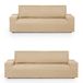 Eysa Luz Bankovertrek, elastisch, dubbelpak voor 3 + 2-zits, beige