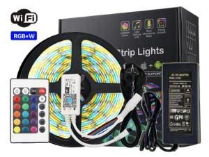 Enzo LED strip flex SET 5m 5050 12V IP65 RGBW WiFi compleet - LED1091