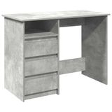 vidaXL Bureau 102x50x75 cm Bewerkt Hout Betongrijs