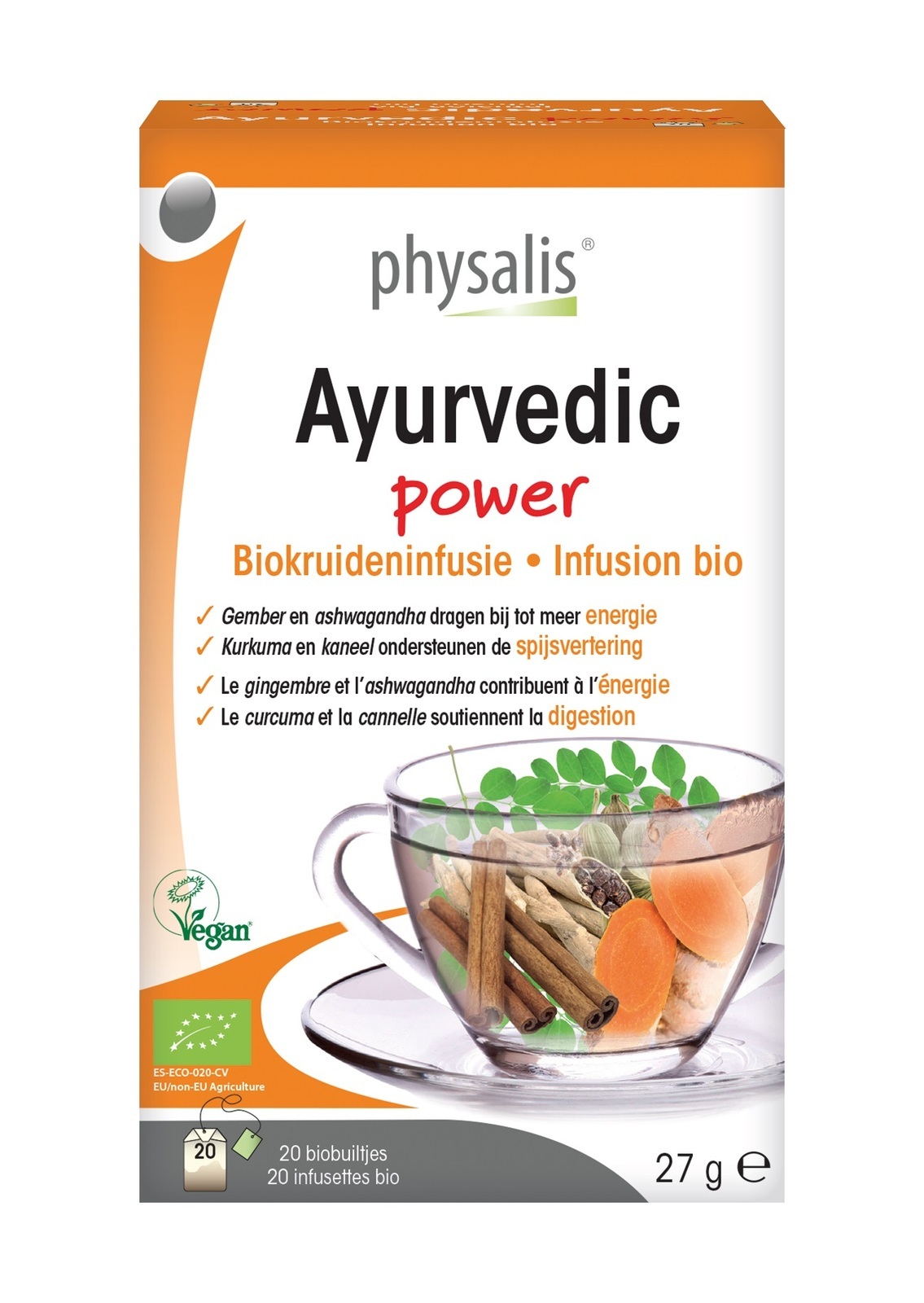 Physalis Physalis Ayurvedic Power Biokruideninfusie Biobuiltjes