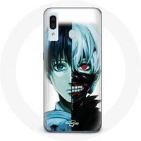 Maniacase Etui voor Samsung Galaxy A40 Tokio Ghoul gezicht half