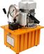 HBM Pompe hydraulique électrique - Pompe haute pression - 700 bar - 7 litres - 750 W - 220 V - Commande manuelle et pédale - Prise UE - Orange