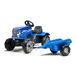 Falk New Holland Tractor voor kinderen met aanhanger, vanaf 2 jaar | Openbare kap en verstelbare zitting