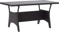 vidaXL Tuintafel 120x70x66 cm Polyrattan Zwart