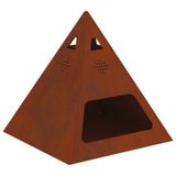 vidaXL Brasero Rouille 50 x 50 x 51 cm Acier Corten
