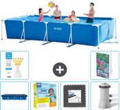 Intex Rechthoekig Frame Zwembad - 450 x 220 x 84 cm - Blauw