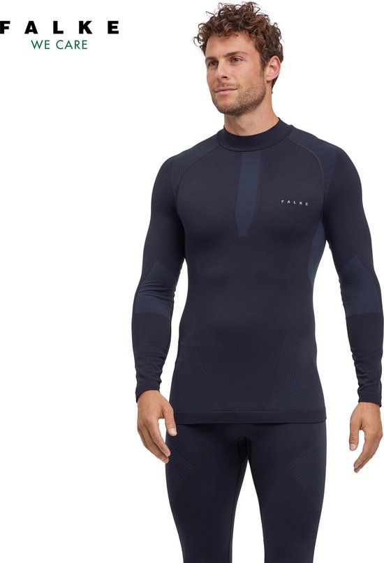 Falke Warm Longsleeve High Neck Black S - Men