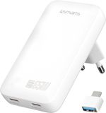 4Smarts FlatPlug 65W Power Delivery Dual Quick Charge USB-C Oplader Wit