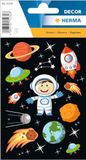 HERMA 15230 dierenstickers, de kleine astronaut (33 stickers, papier, mat) zelfklevend, permanent klevende motief-etiketten voor meisjes en jongens, kleurrijk