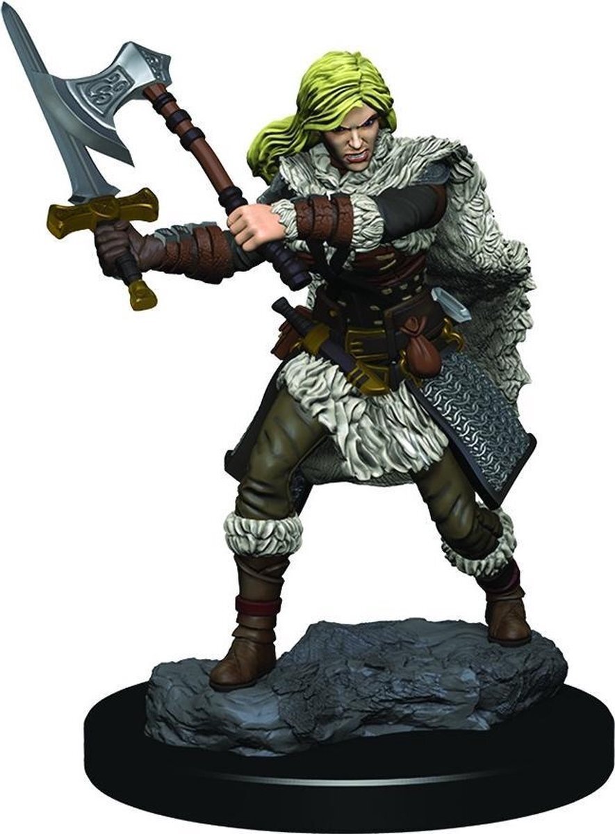 WizKids Dungeons and Dragons: Icons of the Realms - Female Human Barbarian Premium Figure