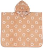 Jollein Badponcho - 100% Badstof - 1-2 jaar - Jacquard - Flower Reversible