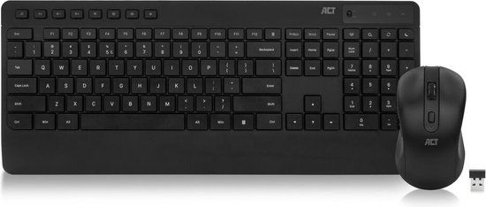 ACT AC5725 Draadloze Muis en Toetsenbordcombo QWERTY Zwart