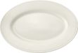 Mikasa Cranborne Assiette de service, 39 cm, Ovale, Céramique, Blanc crème