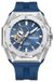 Pagani Design Javelot Montre homme, automatique, bracelet en silicone, bleu/argent