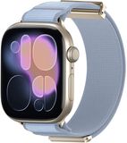 By Qubix Qubix Apple Watch bandje - Magnetisch Nylon - Lichtblauw - 38/40/41/42mm