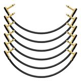 Donner Professionele gitaareffectpedaalkabel, 30,5 cm, 6 stuks