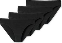 Schiesser Modal Essentials Tai slip dames zwart effen 4 stuks XXL