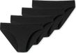 Schiesser Modal Essentials Tai slip dames zwart effen 4 stuks XXL