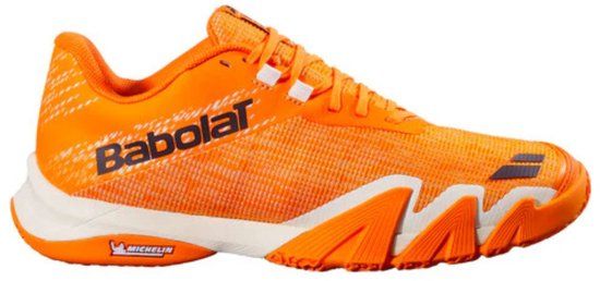 Babolat Jet Viva Orange/Creamkleur Padel Schoenen Synthetisch Rubber Volwassenen Gras