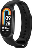 Strap-it siliconen bandje - Geschikt voor Xiaomi Mi Smart Band 8 / Band 9 (zwart)