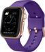 By Qubix - Soft siliconen bandje met gespsluiting - Paars - Geschikt voor Apple Watch 44mm / 45mm / 46mm / 49mm