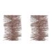 Decoris Kerstslingers - 2x stuks - lichtroze - folie lametta - 10 x 270 cm - kerstboom versieringen/decoratie