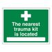 Bleedsave De dichtstbijzijnde traumaset bevindt zich 200 x 150 mm - zelfklevend vinyl veiligheidsbord