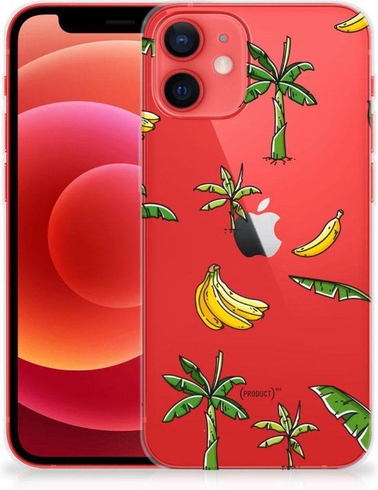 B2Ctelecom Mobiel Case iPhone 12 Mini - Banana Tree - TPU Back Cover