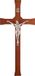 Croix suspendue en bois classique sans marque - 30x14cm - Marron