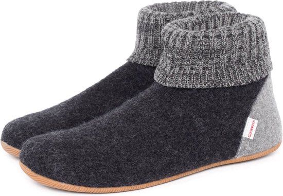 Giesswein Sloffen Unisex - Maat 38 - donker grijs