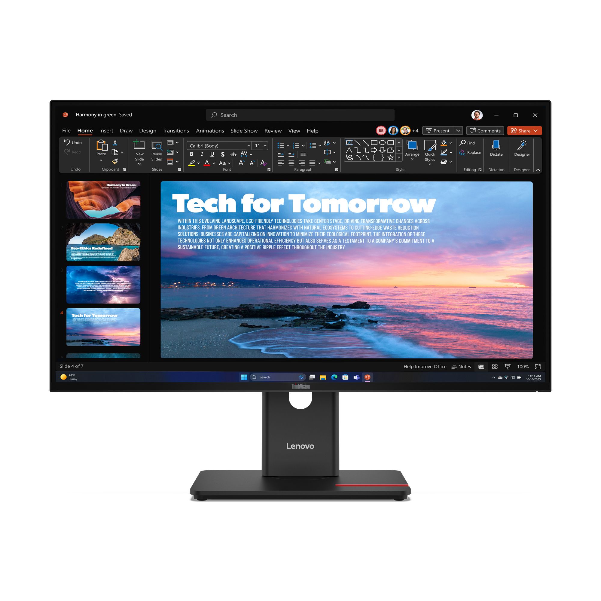 Lenovo ThinkVision T27QD-40 - 27" QHD Monitor - USB-C - Docking