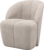 WOOOD Mojo Draaifauteuil - Ribstof - Ecru