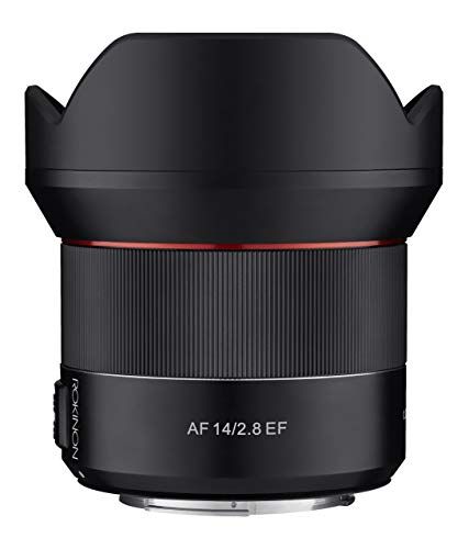 Rokinon AF 14mm f/2.8 Weather Sealed Auto Focus Wide Angle Lens for Canon EF - Black