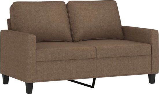 vidaXL Tweezitsbank 120 cm stof bruin