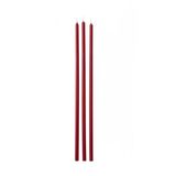 CERIA DI GIORGIO risthø kaarsen steel, was, rood, 0,9 x 37 cm, 12 stuks