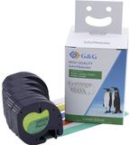 G&G Jeu van 5 etiketten BM-D-G-91221-5 Compatibel met DYMO 91221, 91222, 91223, 91224, 91225