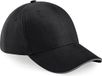 Beechfield Pet - Zwart met grijs - 6 panel baseballcap - Volwassenen - Katoen