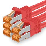 1aTTack.de 10 Gb/s LAN-patchkabel 5x 3.0m RJ45 netwerkkabel CAT7 - rood