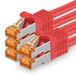 1aTTack.de 10 Gb/s LAN-patchkabel 5x 3.0m RJ45 netwerkkabel CAT7 - rood