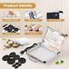 Set de massage aux pierres chaudes - Set portable - Unité de chauffage - Disponible en 9/12/18/20 pièces - Pierres de basalte naturelles - Différentes tailles - Convient pour le corps, le visage et les yeux - Noir