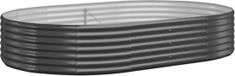 vidaXL Plantenbak - 214x140x36 cm - Staal - Antracietkleurig