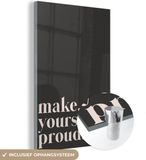 MuchoWow® Glass Painting 60x90 cm - Acrylic Glass - Quotes - Make yourself proud - Self-love - Self-confidence - Text - Photo on glass - Paintings
